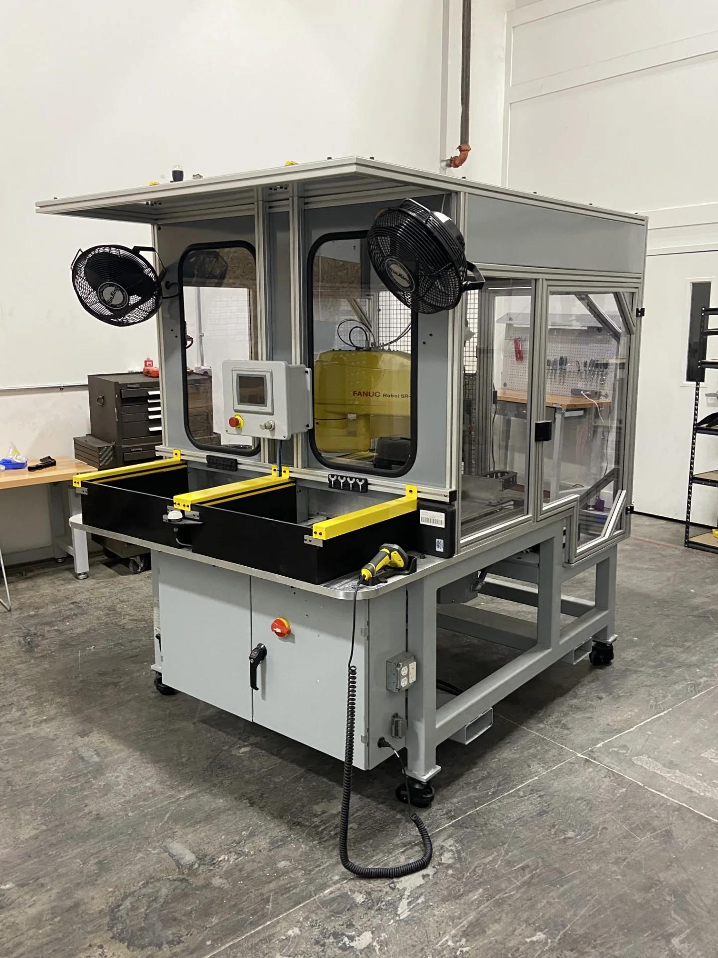 Custom clip-install machine on the floor
