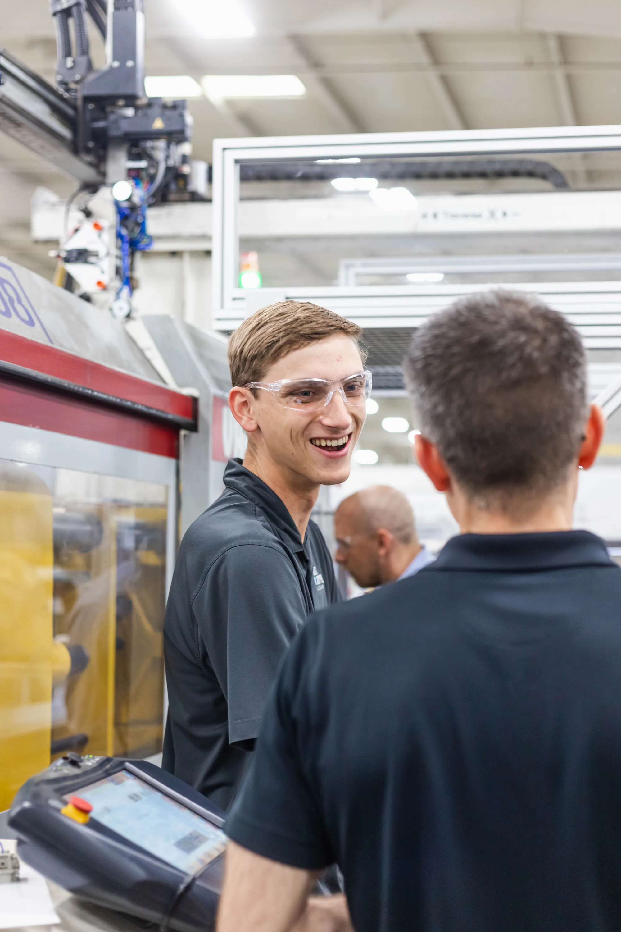 True North engineers working press-side with a customer